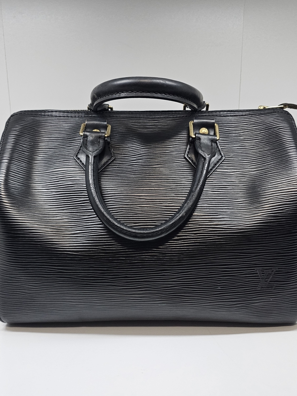Louis Vuitton Black Epi Leather Speedy Handbag